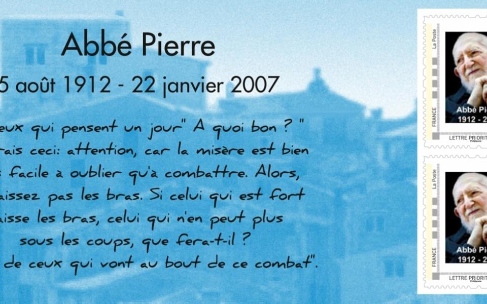 Parution d’un timbre-hommage à l’effigie de l’abbé Pierre